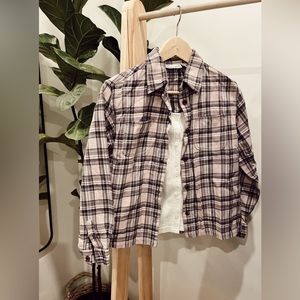 Vintage Fashion Bug Y2K Grunge Gorp Core Plaid Top Dark Acadamia